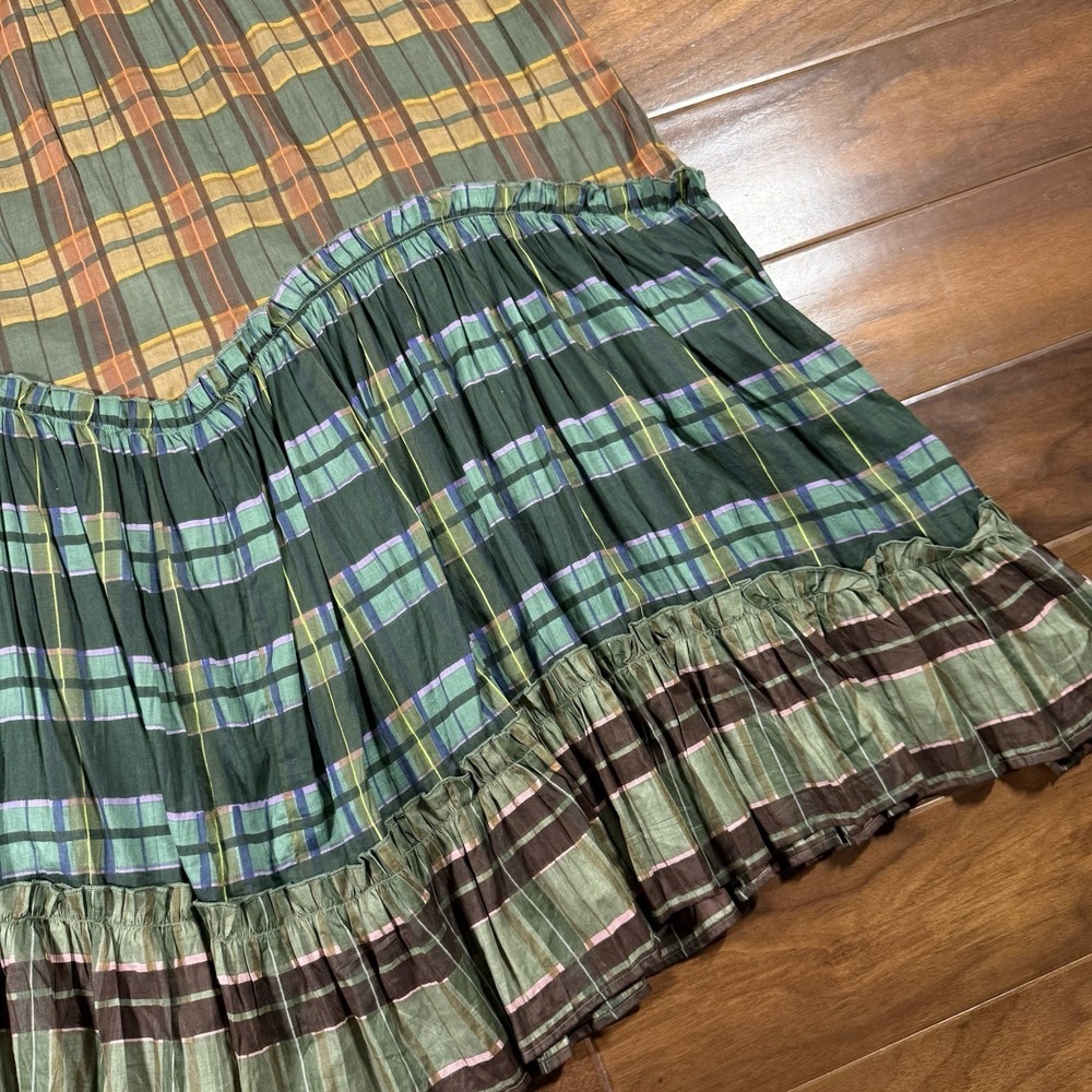Talisman Women's Size Small Highlands Check Plaid Sabrina Relaxed Midi Dress - Picture 3 of 13